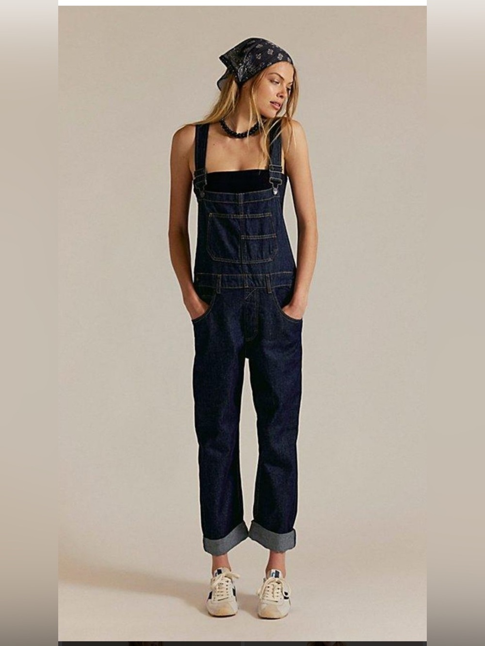 free people ziggy hawthorne Dark Blue Women's Denim Overalls